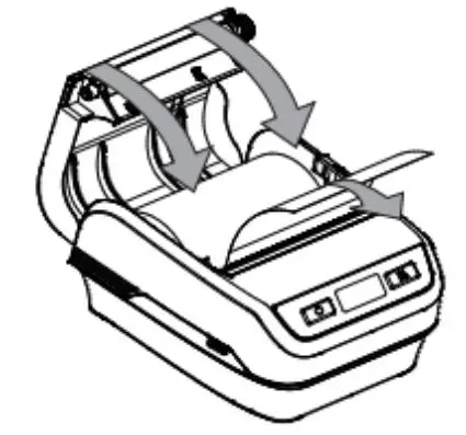 Xiamen Hanin Electronic Technology HM-A300E Mobile Label Printer - Pull some extra paper and close the cover