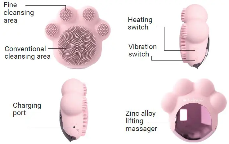 melodysusie B08D96P55Z Silica Gel Facial Cleansing Massager Fig1