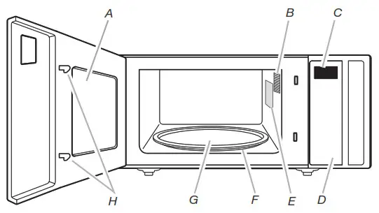 Whirlpool MWP303SB Microwave Oven - PARTS AND FEATURES