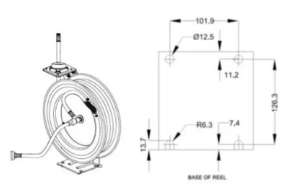 KLUTCH 73429 Auto Rewind Air Hose Reel 3