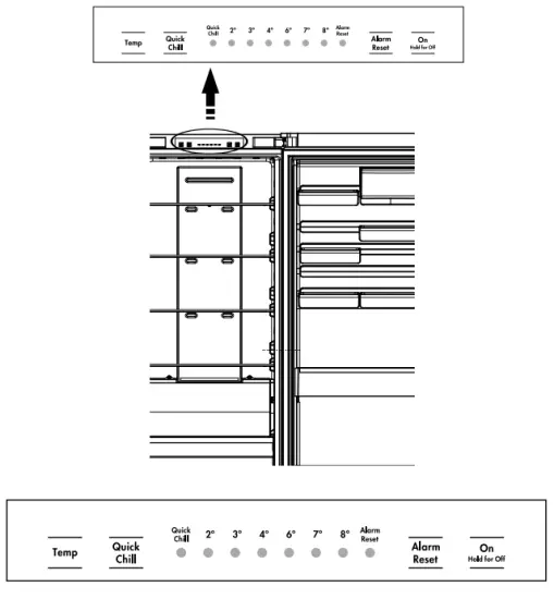 Westinghouse WRB3504S Single Door Refrigerator - buttons