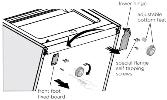 Westinghouse WRB3504S Single Door Refrigerator - hinge