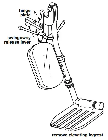 ELEVATING LEGREST—DETACHABLE