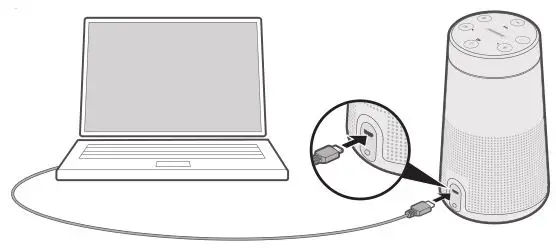 BOSE Soundlink Revolve - Connect the USB cable