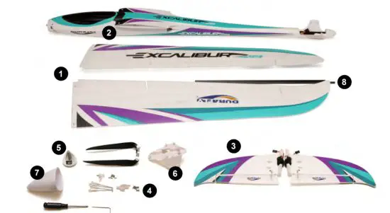 DURAFLY 9499000125 0 Excalibur 1600mm V Tail Glider - figure 2