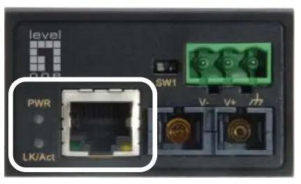 LevelOne Industrial mini Media Converter LED Status