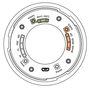 COSMIC ISLAND MP-1 Wireless speaker and LED light - visual effects