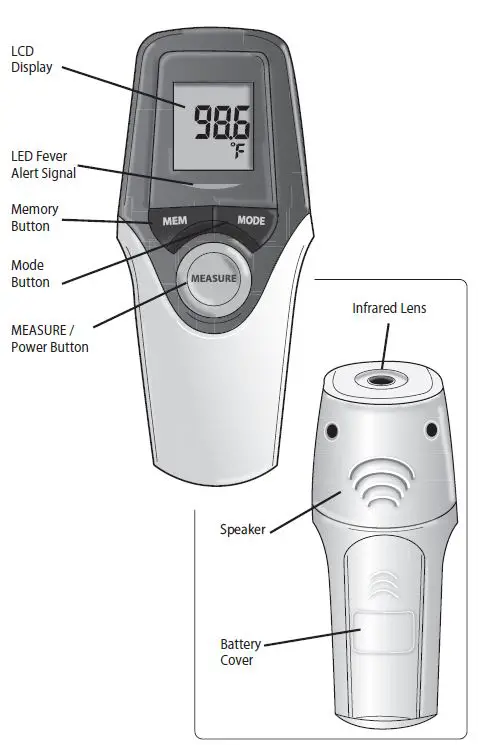 VERIDIAN 09-348 Touch Free Infrared Thermometer fig1