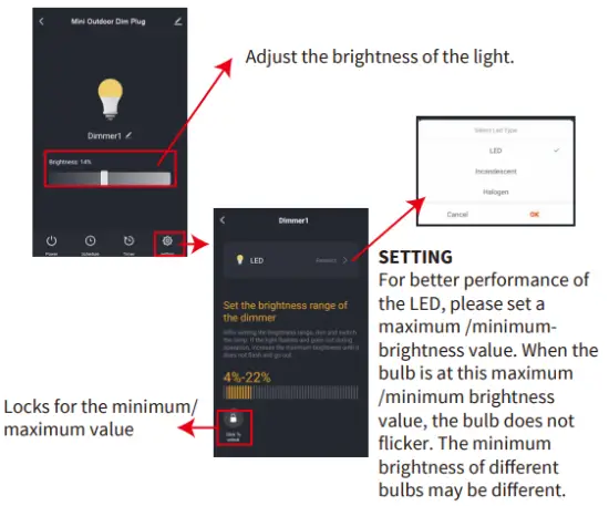 Adjust the brightness