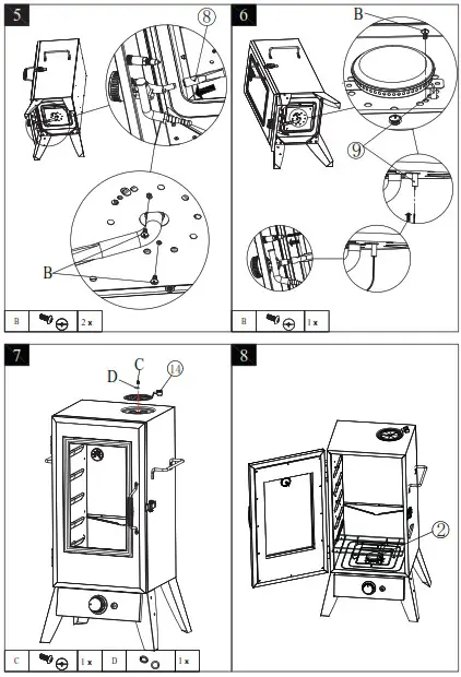 KLARSTEIN 10033558 Pasadena Gas Smoker Grill - INSTALLATION 3