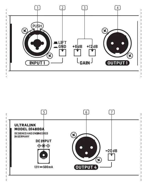 behringer DI4800A Professional 4-Channel Active DI-Box Booster and Line Isolator-FIG1