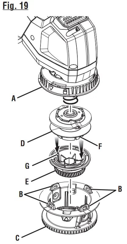 RYOBI RY402011 40 VOLT BRUSHLESS GRASS TRIMMER - Fig. 19