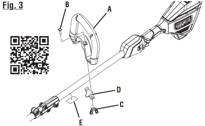 RYOBI RY402011 40 VOLT BRUSHLESS GRASS TRIMMER - Fig. 3
