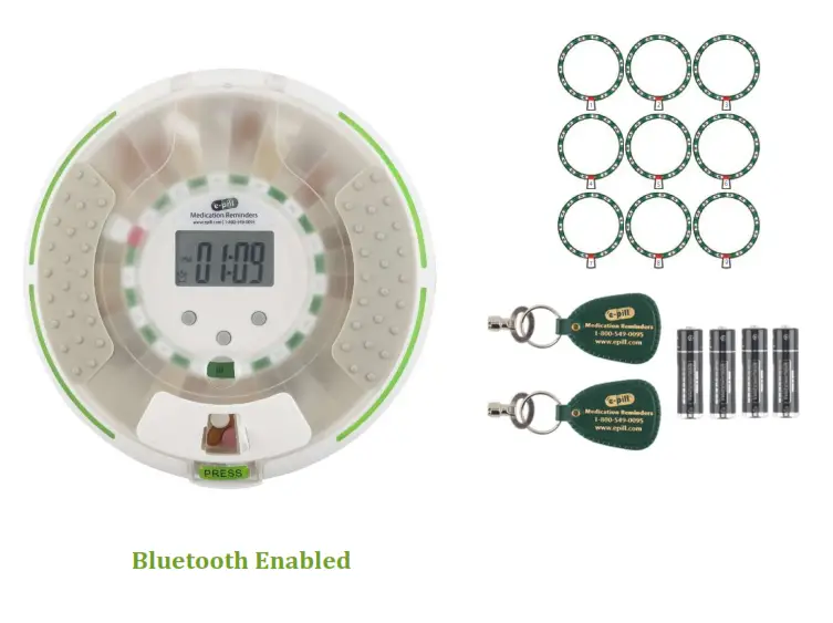 995018 e-pill Voice Pro Locked Automatic Pill Dispenser -