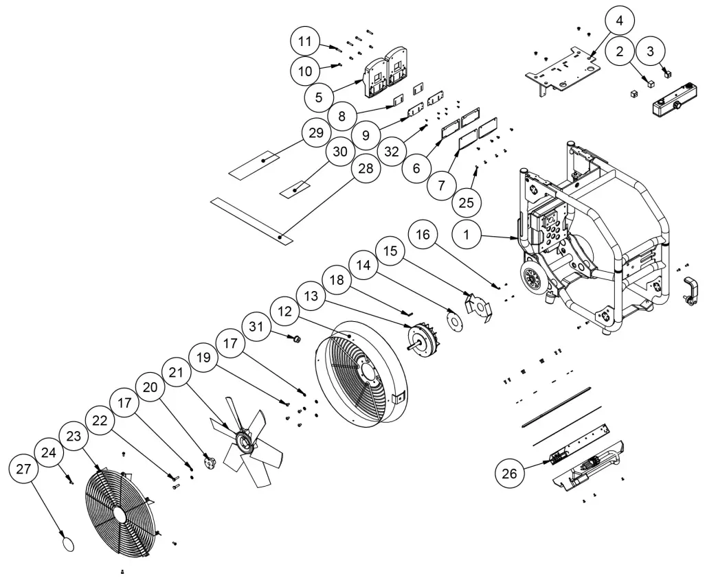SUPERVAC V16-BH WH Large Battery Operated Fans - 3
