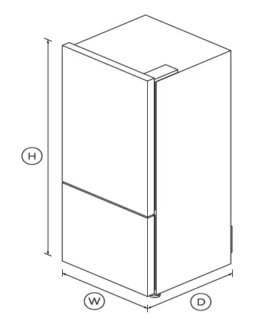 FISHER PAYKEL RF442BRPW6 68cm Freestanding Refrigerator Freezer FIG 1
