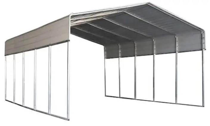 ALEKO CPM12X23WH-HD Galvanized Steel Carport and Canopy Shelter 1