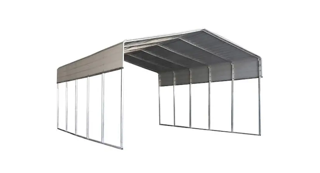 Aleko Cpm12x23wh-hd Galvanized Steel Carport And Canopy Shelter Instruction Manual