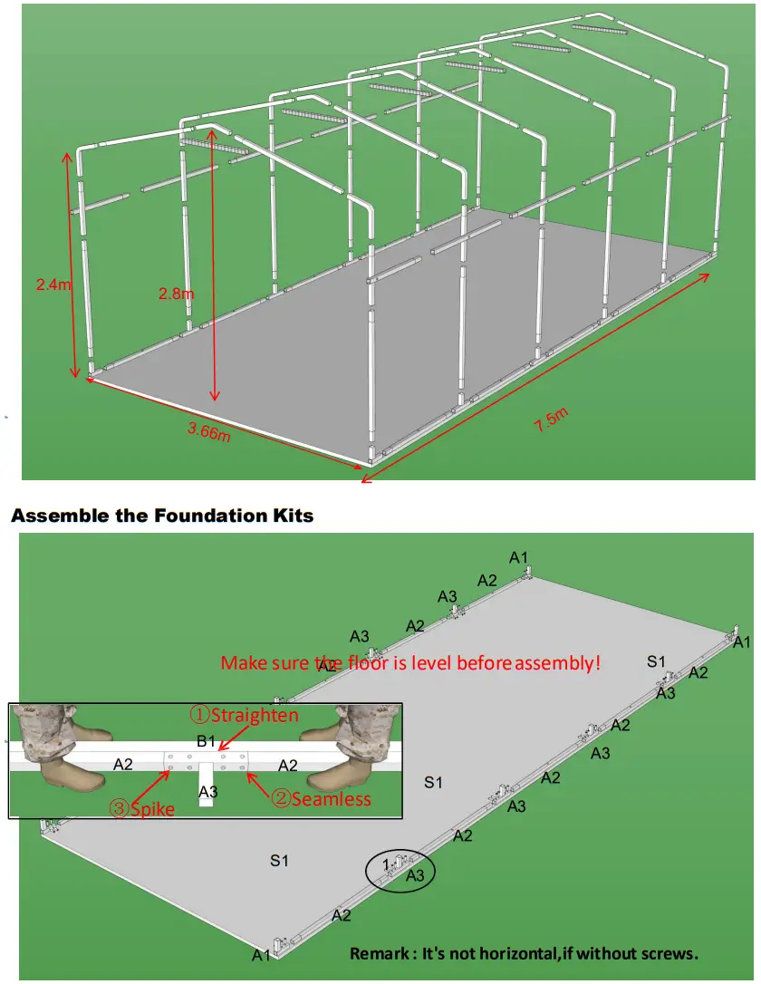 ALEKO CPM12X23WH-HD Galvanized Steel Carport and Canopy Shelter - fig 3