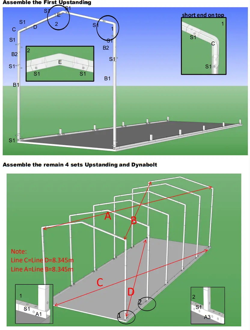 ALEKO CPM12X23WH-HD Galvanized Steel Carport and Canopy Shelter - fig 4