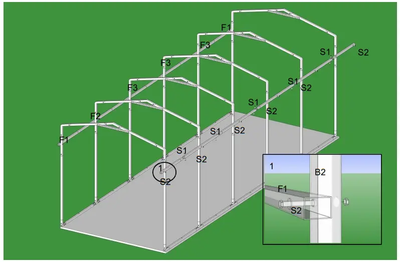 ALEKO CPM12X23WH-HD Galvanized Steel Carport and Canopy Shelter - fig 6
