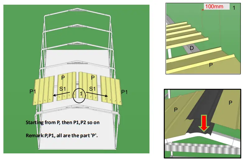 ALEKO CPM12X23WH-HD Galvanized Steel Carport and Canopy Shelter - fig 7