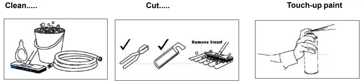ALEKO CPM12X23WH-HD Galvanized Steel Carport and Canopy Shelter - fig