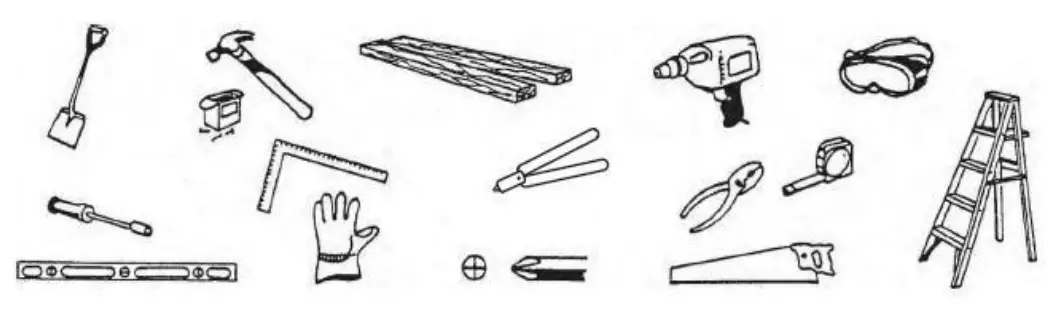 ALEKO CPM12X23WH-HD Galvanized Steel Carport and Canopy Shelter - tools