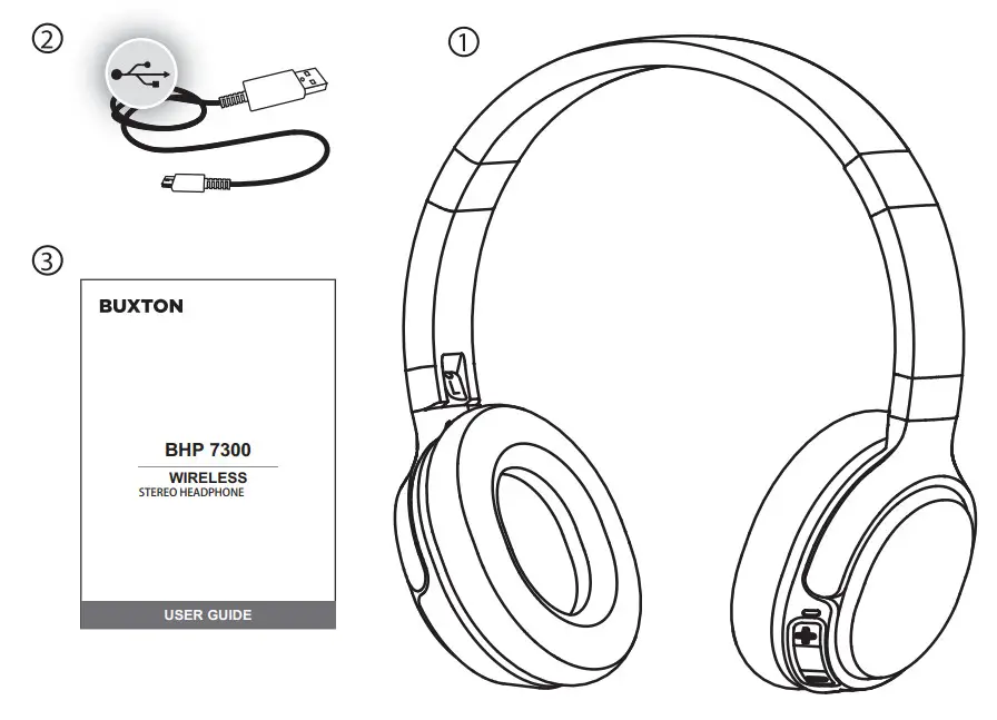 BUXTON BHP 7300 Wireless Stereo Headphone - Package