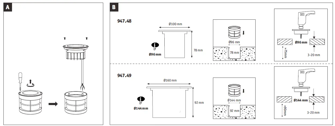 Paulmann 947.48 LED Recessed Floor Luminaire-3