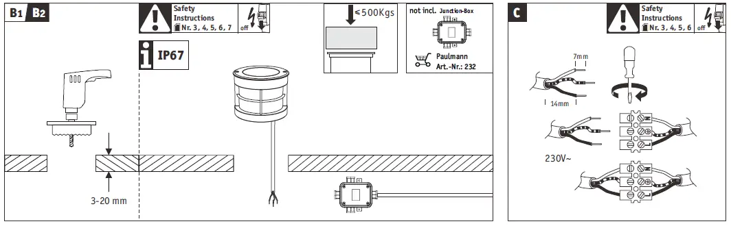 Paulmann 947.48 LED Recessed Floor Luminaire-5