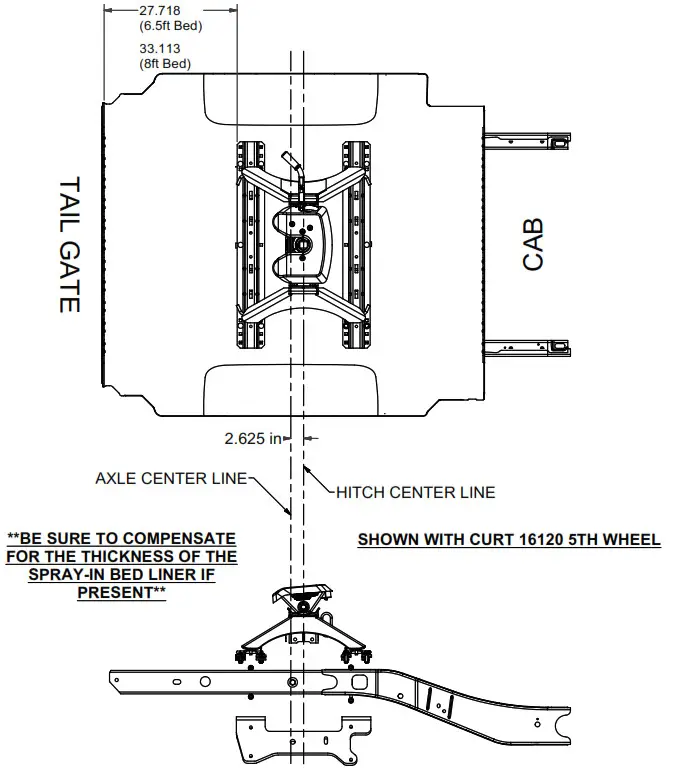 CURT 16469 Fifth Wheel Brackets - 2