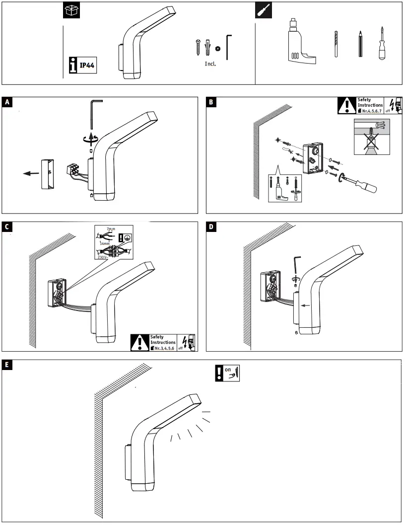 Paulmann 947 44 LED Outdoor Wall Light - Fig 2