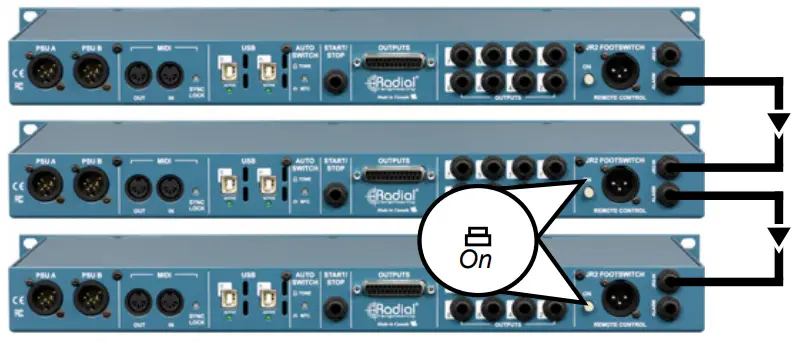 Radial engineering SW8 USB Auto Switcher and USB Playback Interface - FIGURE 32.