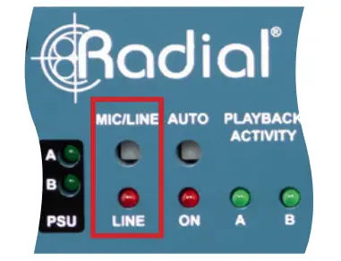 Radial engineering SW8 USB Auto Switcher and USB Playback Interface - FIGURE 8