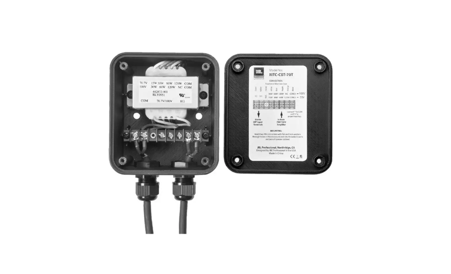 Jbl Mtc-cbt-70t Bolt On Transformer Module Owner's Manual