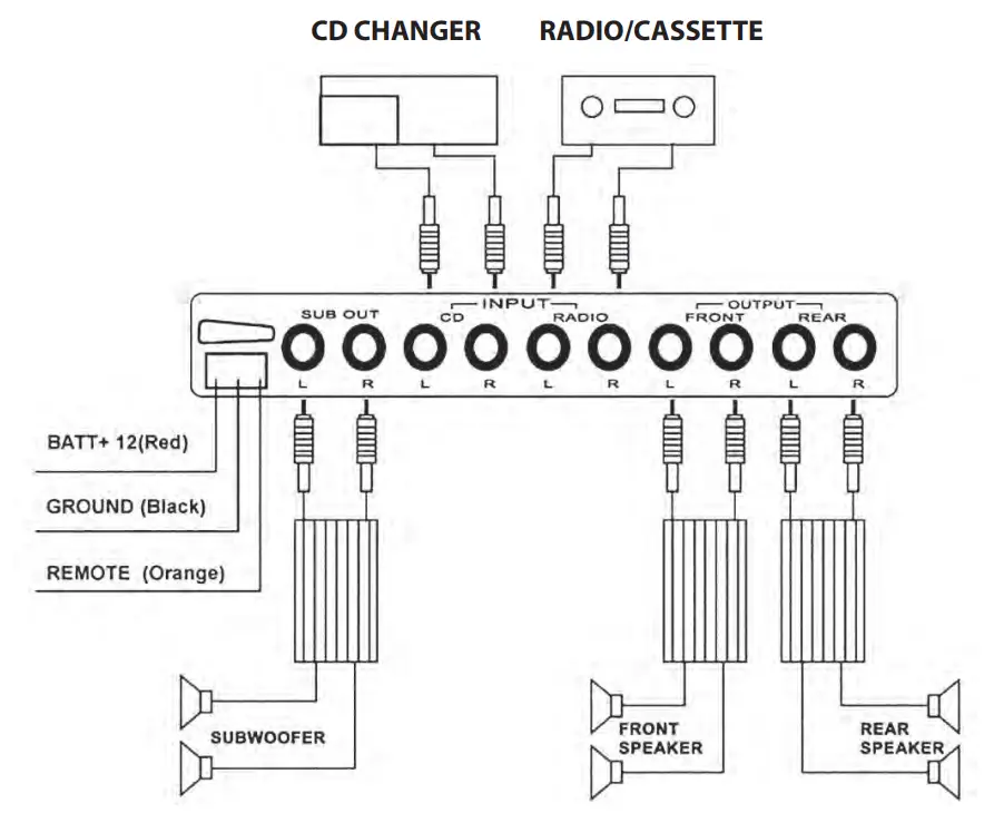 Lanzar VBE420P 4 Band Parametric Equalizer Electrical Installation