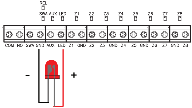 U-PROX Multiplexer - LED CONNECTION