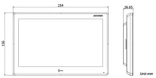 HIKVISION DS-KH9510-WTE1 Video Intercom Network Indoor Station Owner's Manual - Dimension