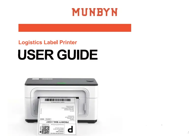 Munbyn Itpp941 Logistic Label Printer User Guide
