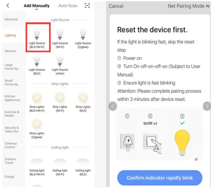 EARUELETRIC BL-HXD02 Smart Wake Up Light Alarm Clock - Configuration