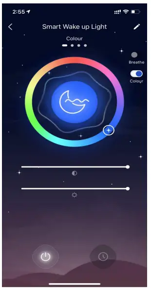 EARUELETRIC BL-HXD02 Smart Wake Up Light Alarm Clock - Light Saturation