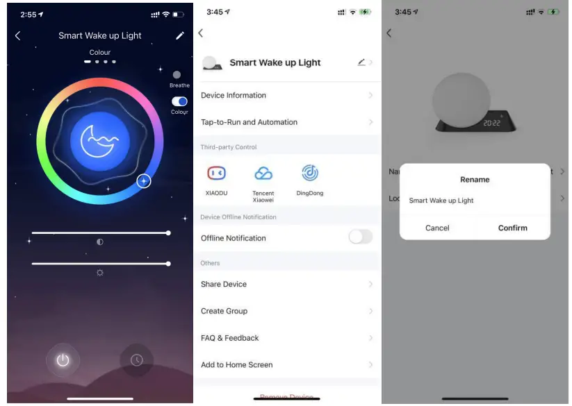 EARUELETRIC BL-HXD02 Smart Wake Up Light Alarm Clock - hand corner
