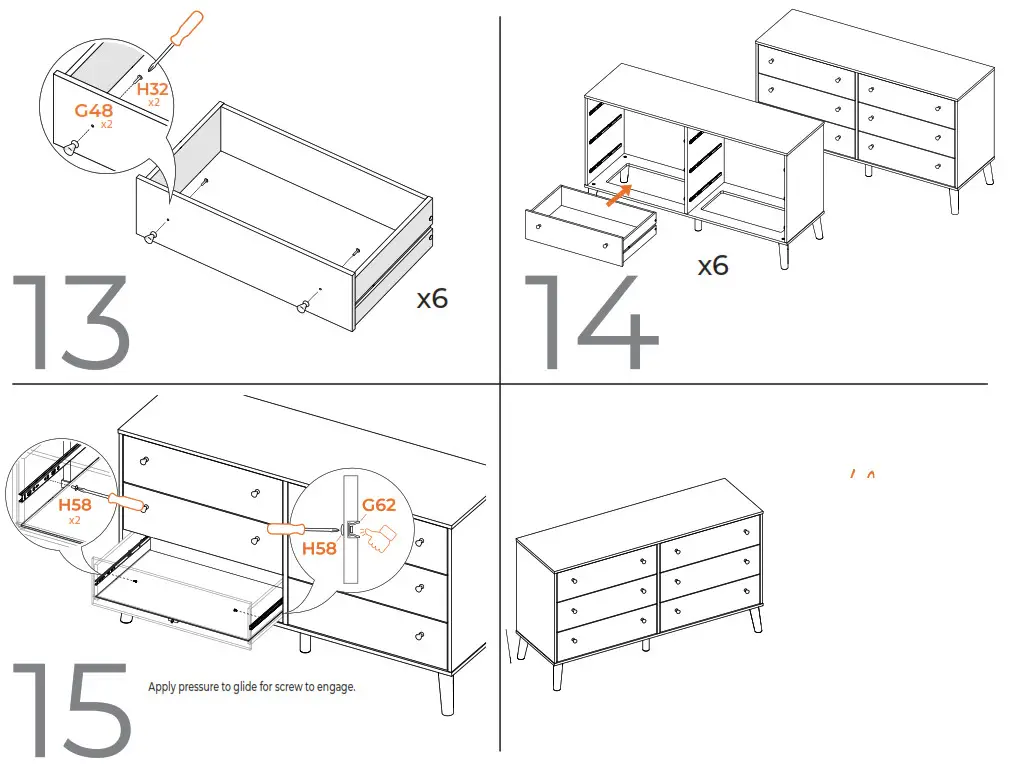 ASHLEY 10506446 Six Drawer Dresser - 12