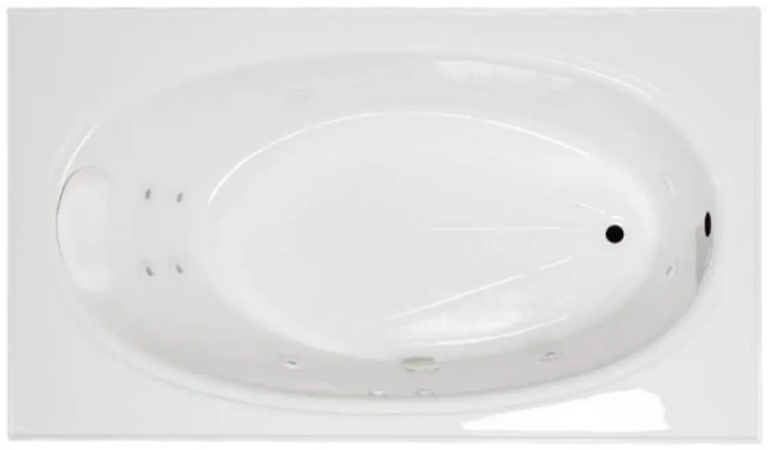 Laurel Mountain 4272EW064 72 Inch 42 Inch Drop In Acrylic Whirlpool