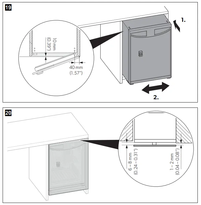 DOMETIC CL 440LDC Right Hinged no Lock Minibar - fig 6