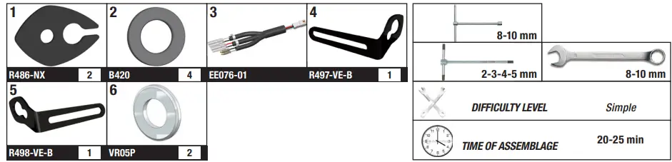 rizoma PT517 Fox Plate Holder Kit Ducati Monster-FIG4