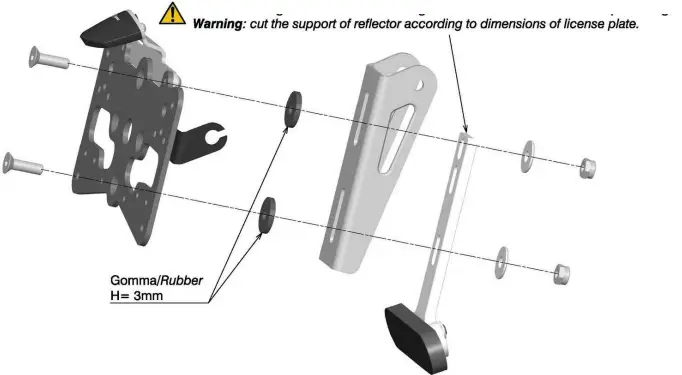 rizoma PT517 Fox Plate Holder Kit Ducati Monster-FIG6
