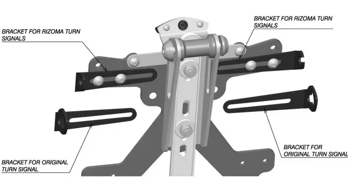 rizoma PT517 Fox Plate Holder Kit Ducati Monster-FIG7