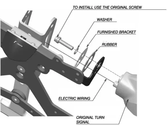 rizoma PT517 Fox Plate Holder Kit Ducati Monster-FIG9